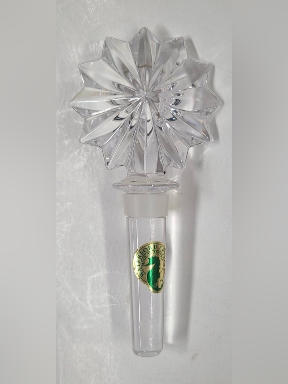 Waterford Clear Crystal Starburst Bottle Stopper (with box)